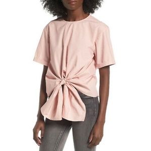 BP Tie Front Baby Pink Blouse Top S